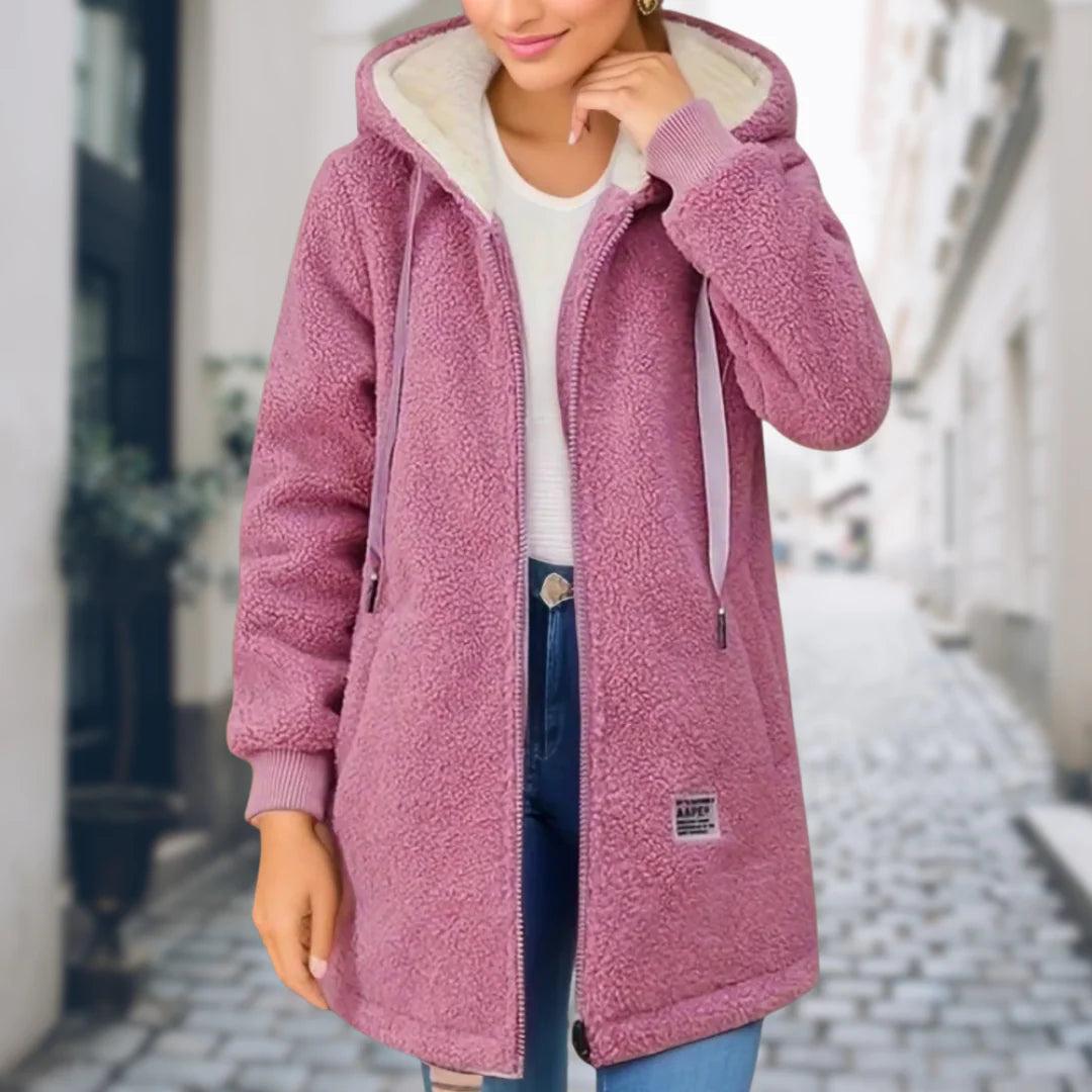 Damen Kapuzenjacke mit Reißverschluss und Innenfutter-Women Sweaters-Alpenkind