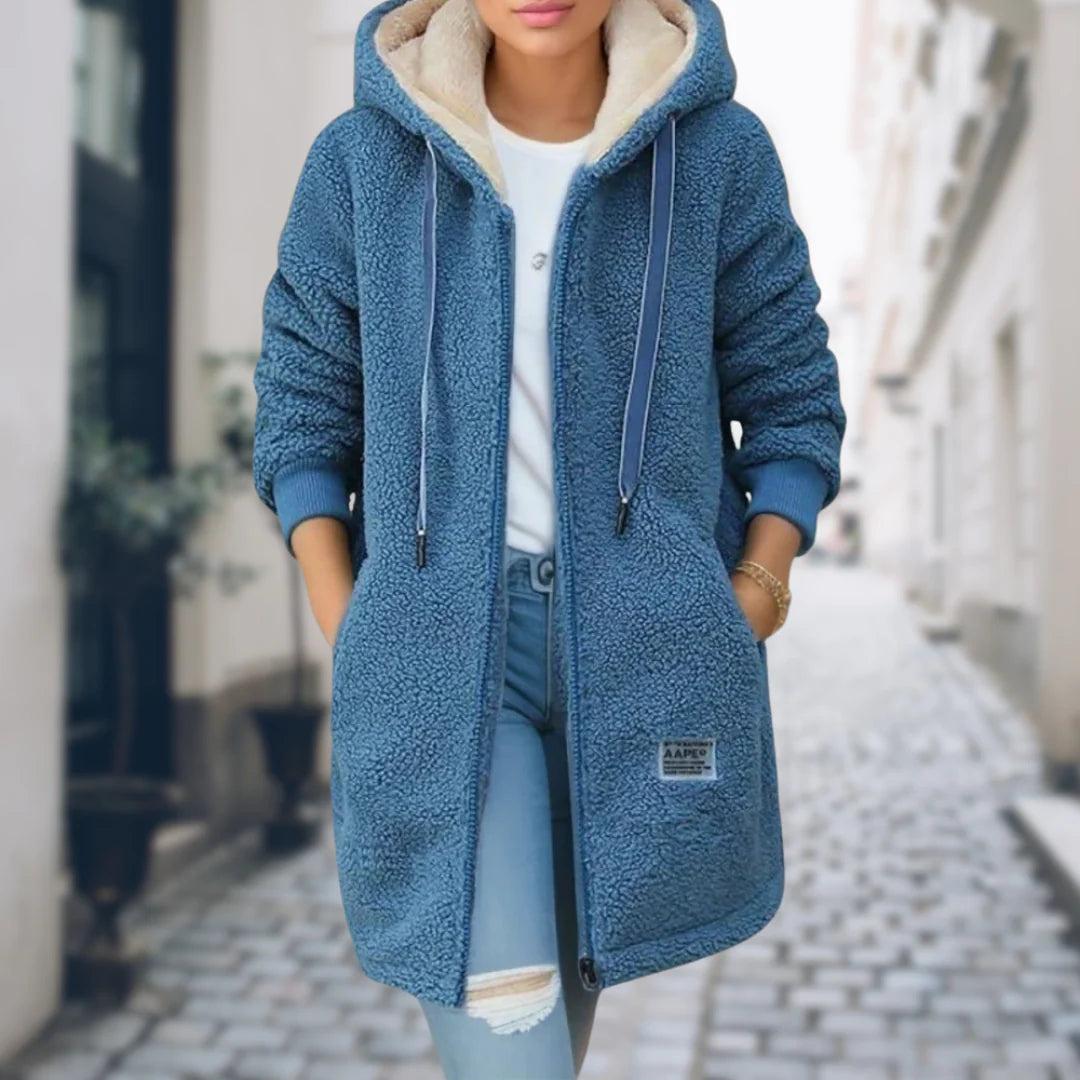 Damen Kapuzenjacke mit Reißverschluss und Innenfutter-Women Sweaters-Alpenkind