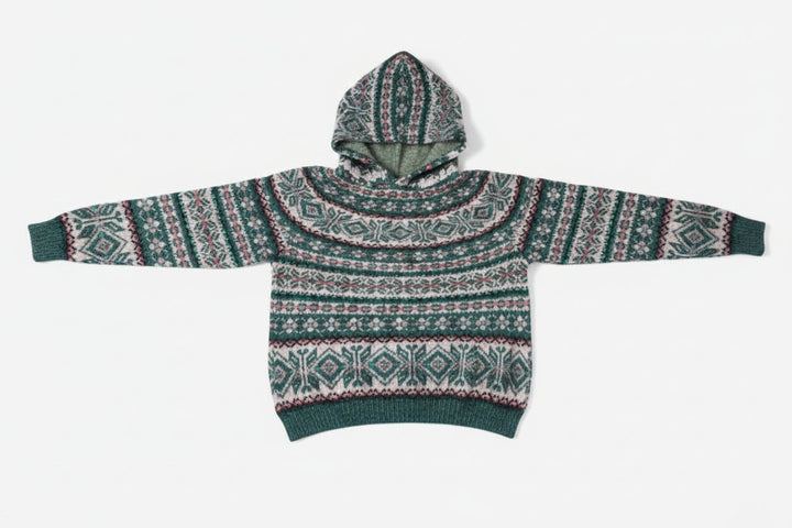 Damen-Kapuzenpullover mit durchgehendem Muster-Women Sweaters-Alpenkind