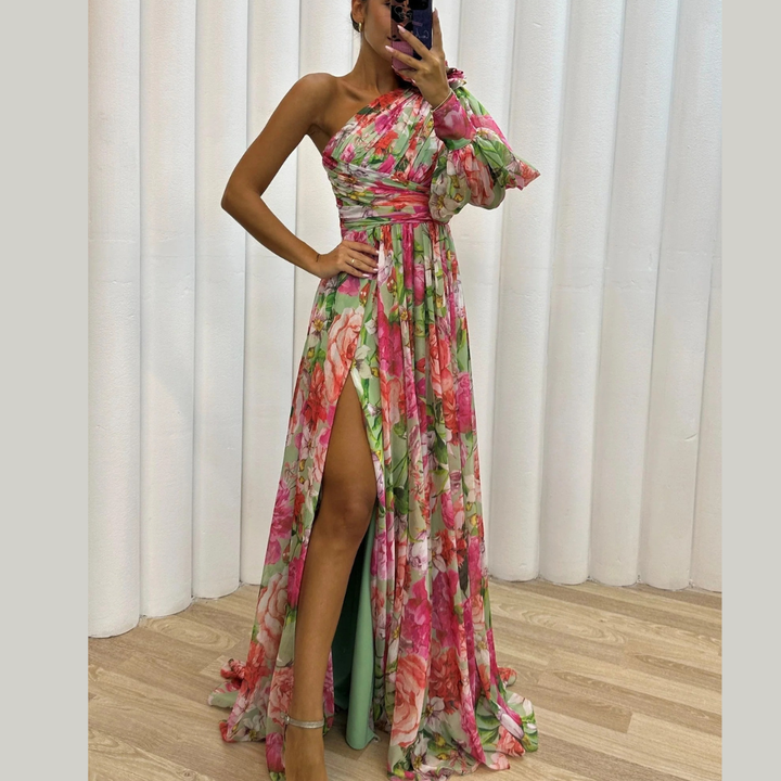 Damen Kleid für besondere Anlässe - Maxi-Abendkleid Blumen