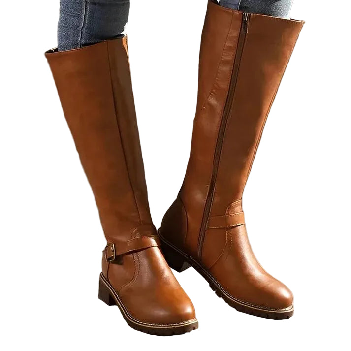 Damen Kniehohe Reitstiefel-Women Footwear-Alpenkind