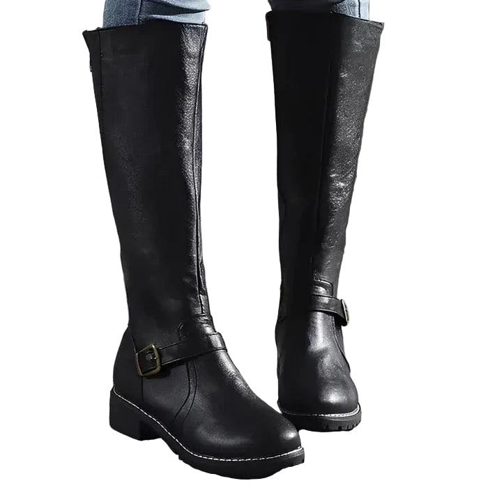 Damen Kniehohe Reitstiefel-Women Footwear-Alpenkind