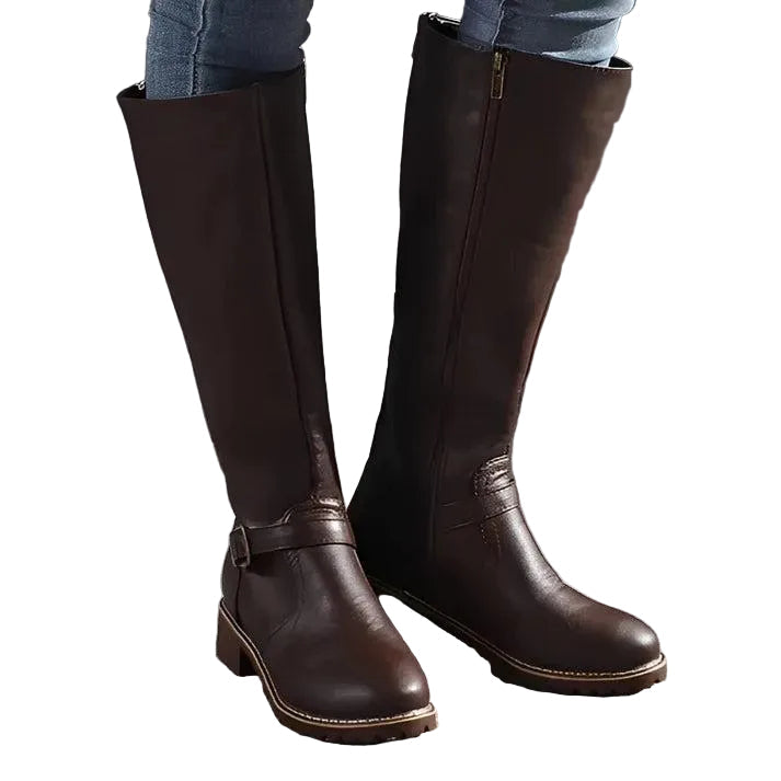 Damen Kniehohe Reitstiefel-Women Footwear-Alpenkind
