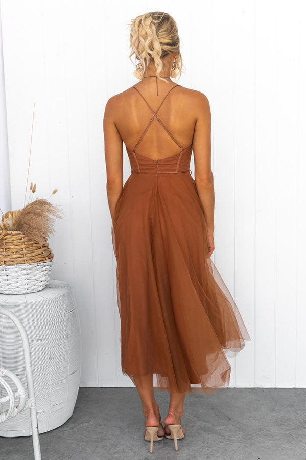 Damen Korsett-Midikleid mit Herzausschnitt und Tüllrock
