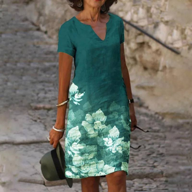 Damen Kurzarm Sommerkleid für Strand | Mini Kleid