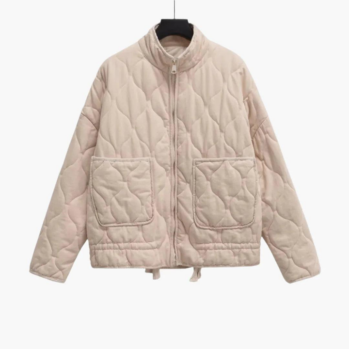 Damen Kurze Steppjacke mit Reißverschluss-Women Outerwear-Alpenkind