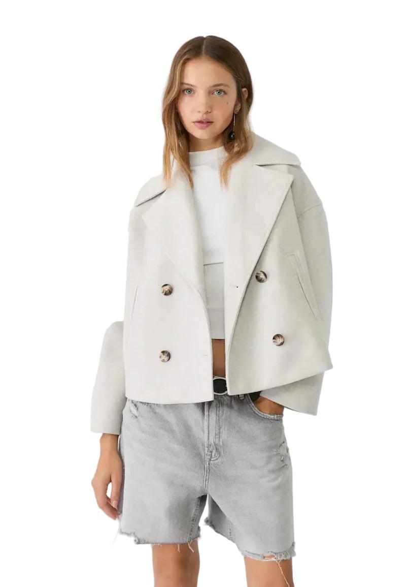 Damen Kurzjacke mit doppelter Knopfreihe-Women Outerwear-Alpenkind