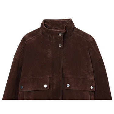 Damen Kurzjacke mit Stehkragen und Druckknopfverschluss-Women Jackets-Alpenkind