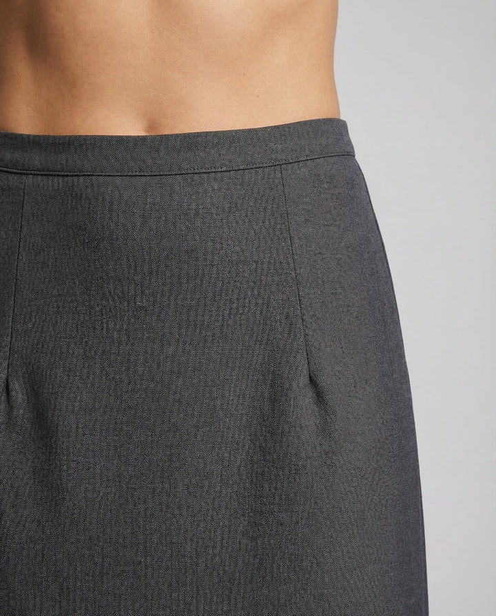 Damen langer Rock mit hohem Bund und gerader Silhouette-Women Skirt-Alpenkind