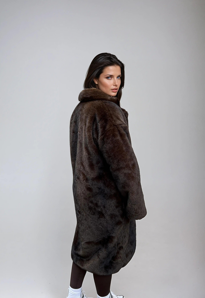 Damen Mantel mit Strukturierter Oberfläche und Umlegekragen-Women Outerwear-Alpenkind