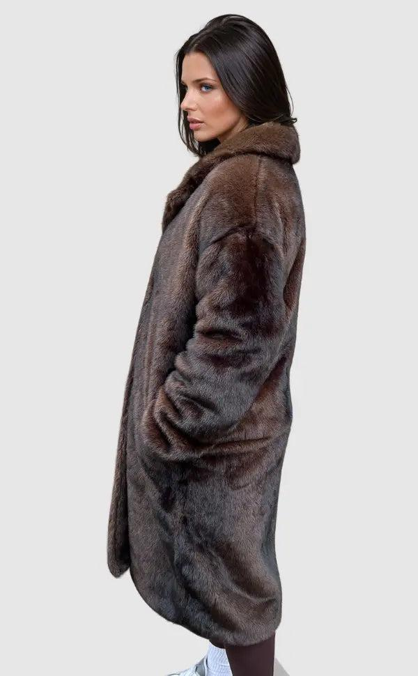 Damen Mantel mit Strukturierter Oberfläche und Umlegekragen-Women Outerwear-Alpenkind