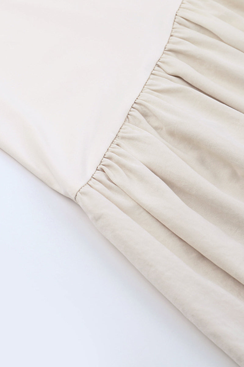 Damen Maxikleid mit schulterfreien Ärmelmanschetten und geknoteter Bustpartie und Öffnung
