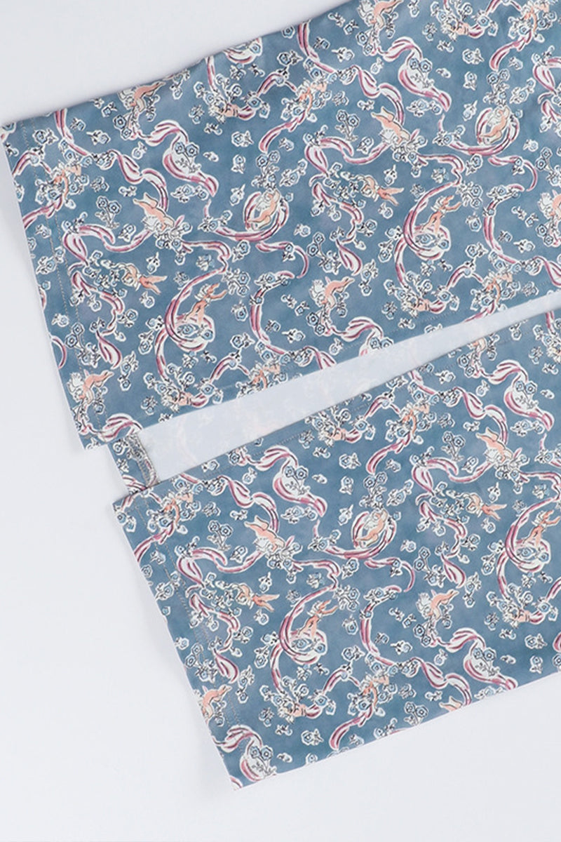 Damen Maxikleid mit Spaghettiträgern und Paisleymuster