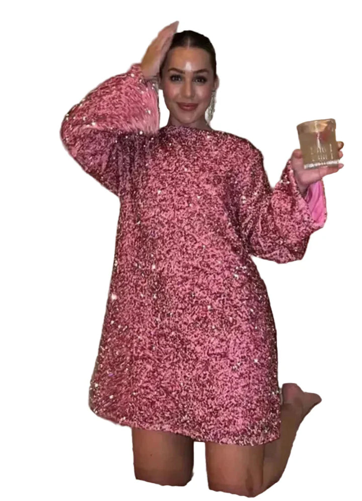 Damen Mini Kleid mit langen Ärmeln, offenem Rücken und Schleifendetail-Mini Dress-Alpenkind