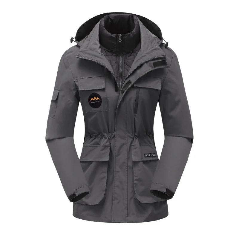 Damen Outdoorjacke mit Kapuze und mehreren Taschen-Women Outerwear-Alpenkind