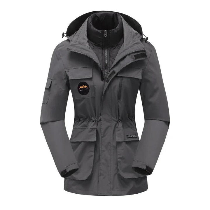 Damen Outdoorjacke mit Kapuze und mehreren Taschen-Women Outerwear-Alpenkind