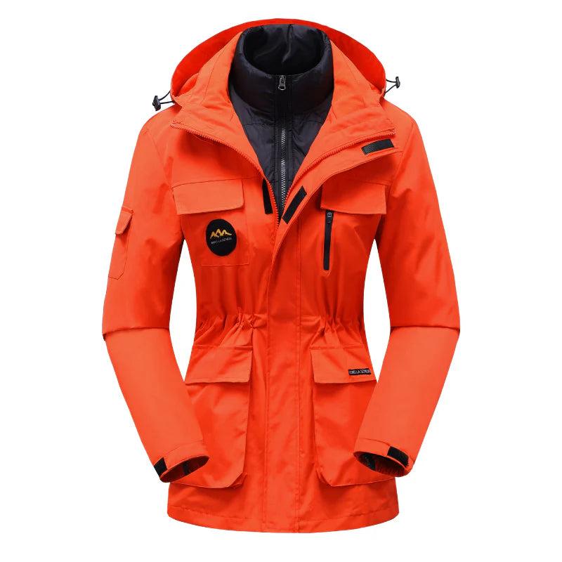 Damen Outdoorjacke mit Kapuze und mehreren Taschen-Women Outerwear-Alpenkind