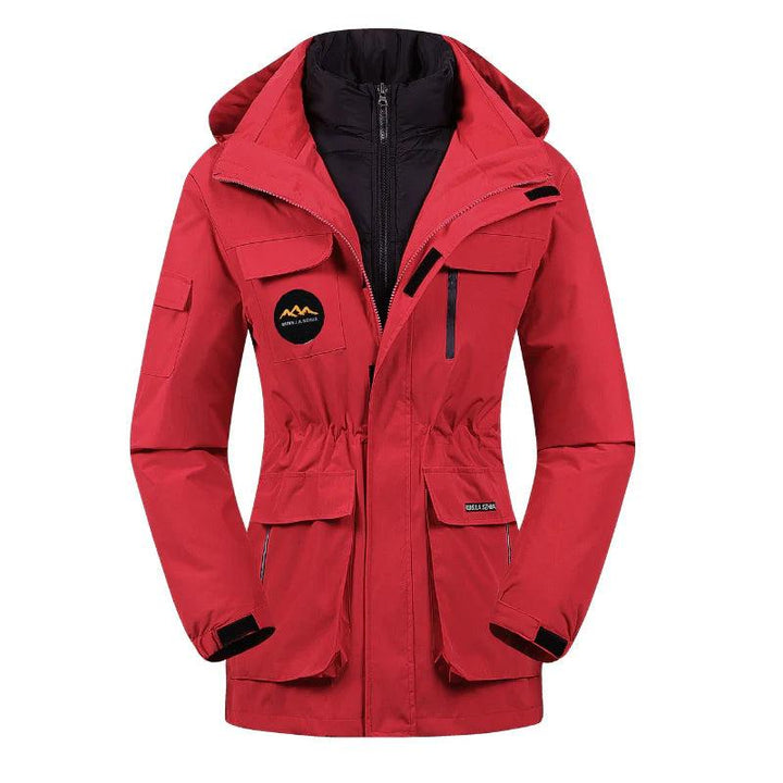 Damen Outdoorjacke mit Kapuze und mehreren Taschen-Women Outerwear-Alpenkind