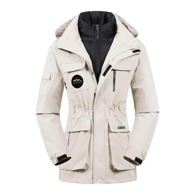 Damen Outdoorjacke mit Kapuze und mehreren Taschen-Women Outerwear-Alpenkind