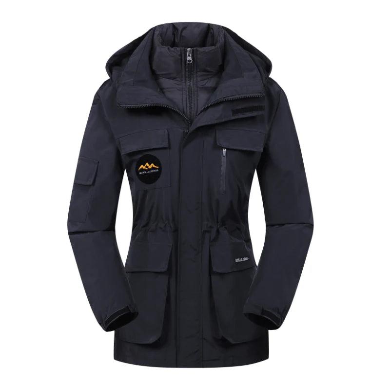 Damen Outdoorjacke mit Kapuze und mehreren Taschen-Women Outerwear-Alpenkind