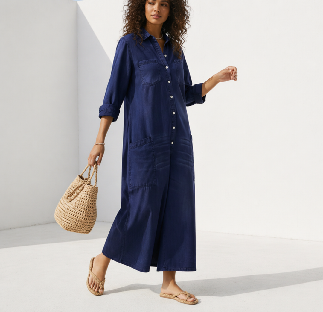 Damen Overall mit weitem Bein und Knopfleiste-Women Set-Alpenkind