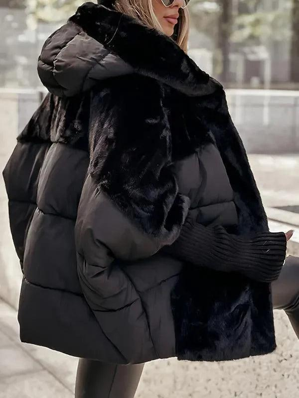 Damen Oversize Kapuzenjacke mit Reißverschluss-Women Outerwear-Alpenkind