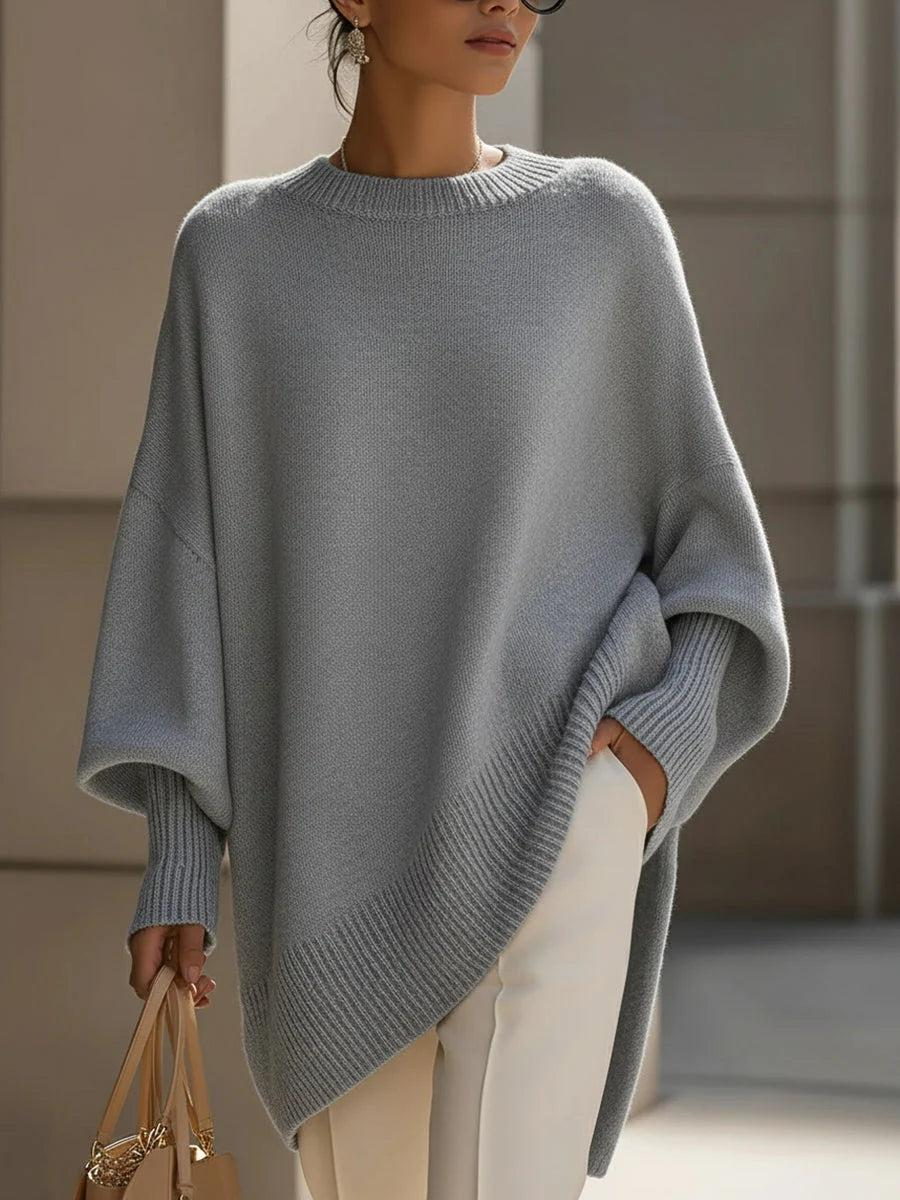 Damen Oversize Pullover mit Rundhalsausschnitt-Women Sweaters-Alpenkind