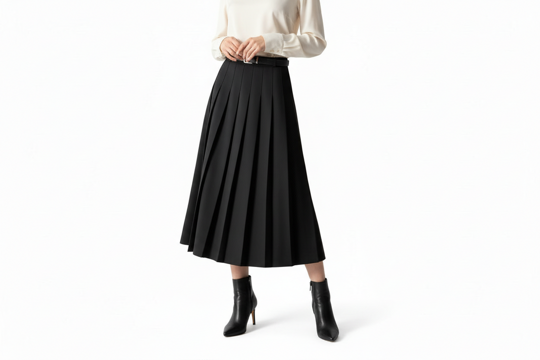 Damen Plissierter Midirock-Women Skirt-Alpenkind