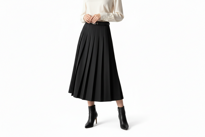 Damen Plissierter Midirock-Women Skirt-Alpenkind