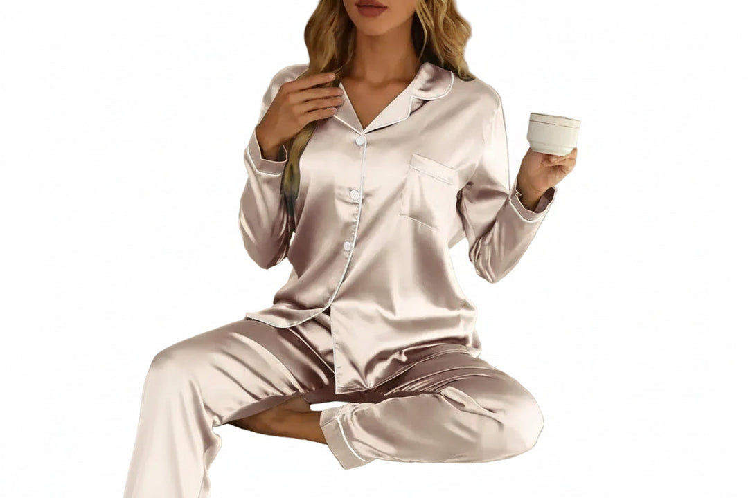 Damen Pyjama-Set mit Knopfleiste-Women Set-Alpenkind