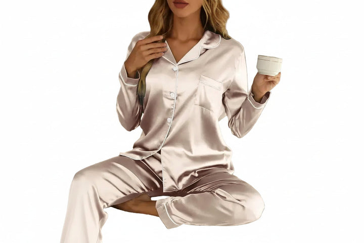 Damen Pyjama-Set mit Knopfleiste-Women Set-Alpenkind