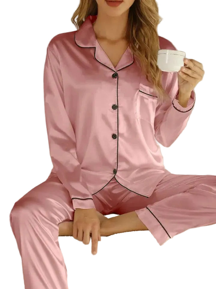 Damen Pyjama-Set mit Knopfleiste-Women Set-Alpenkind