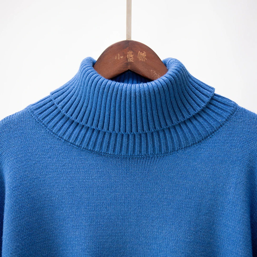 Damen Rollkragenpullover mit hohem Kragen und elastischen Bündchen