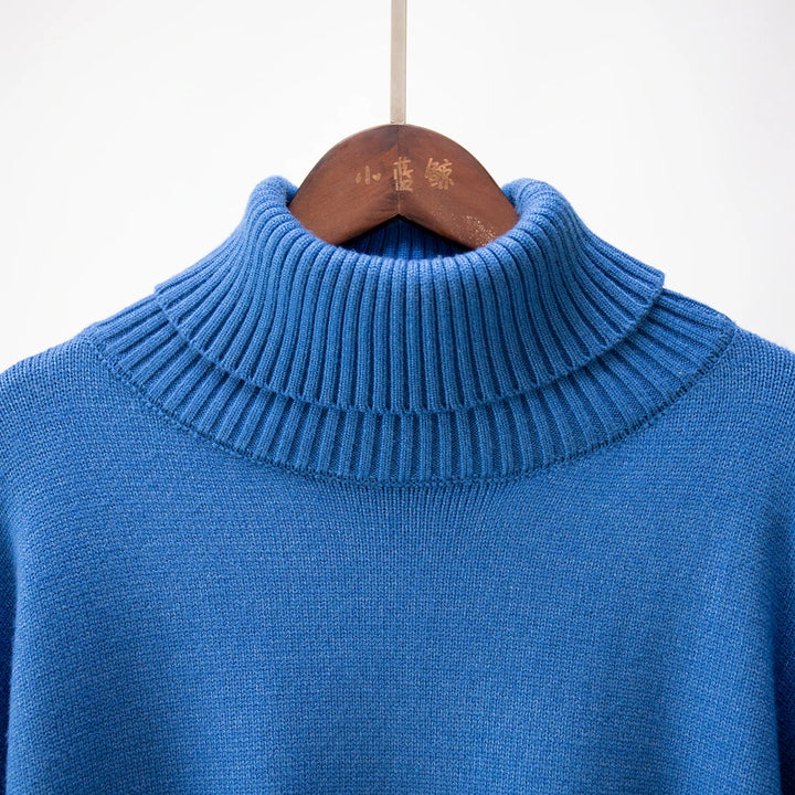 Damen Rollkragenpullover mit hohem Kragen und elastischen Bündchen