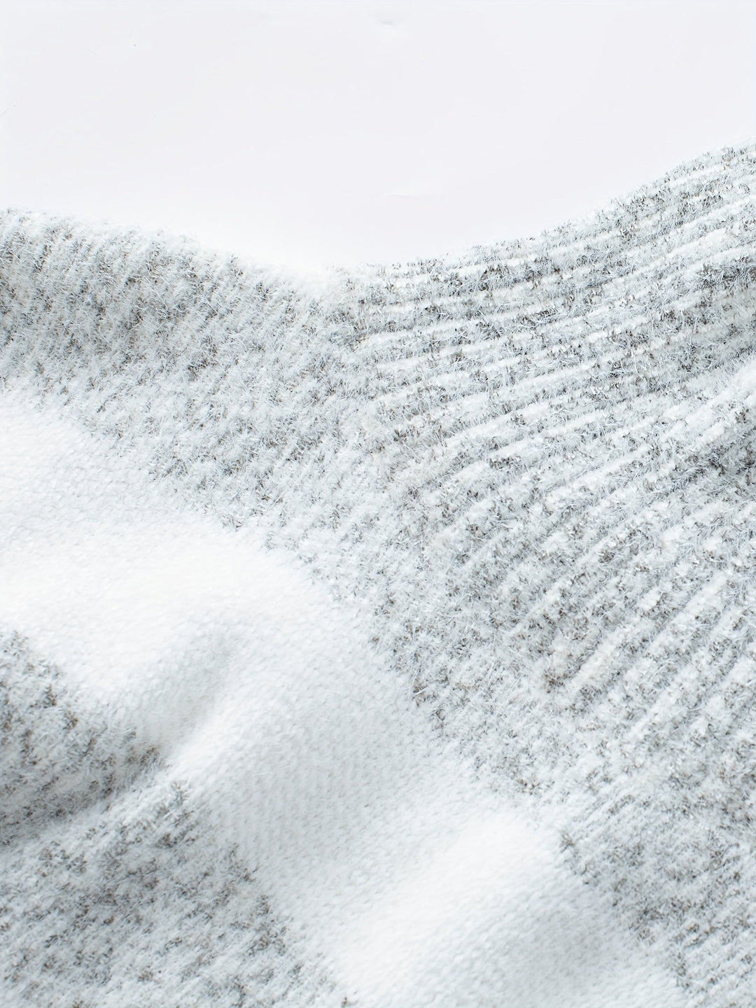 Damen Rollkragenpullover mit Querstreifen langen Ärmeln und strukturierter Oberfläche