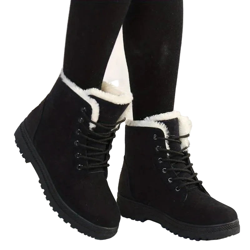 Damen Schnürstiefeletten mit gefüttertem Schaftrand-Women Footwear-Alpenkind
