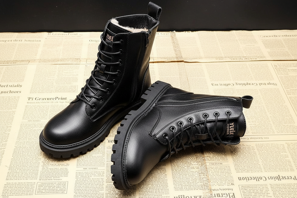 Damen Schnürstiefeletten mit seitlichem Reißverschluss und Innenfutter-Women Footwear-Alpenkind