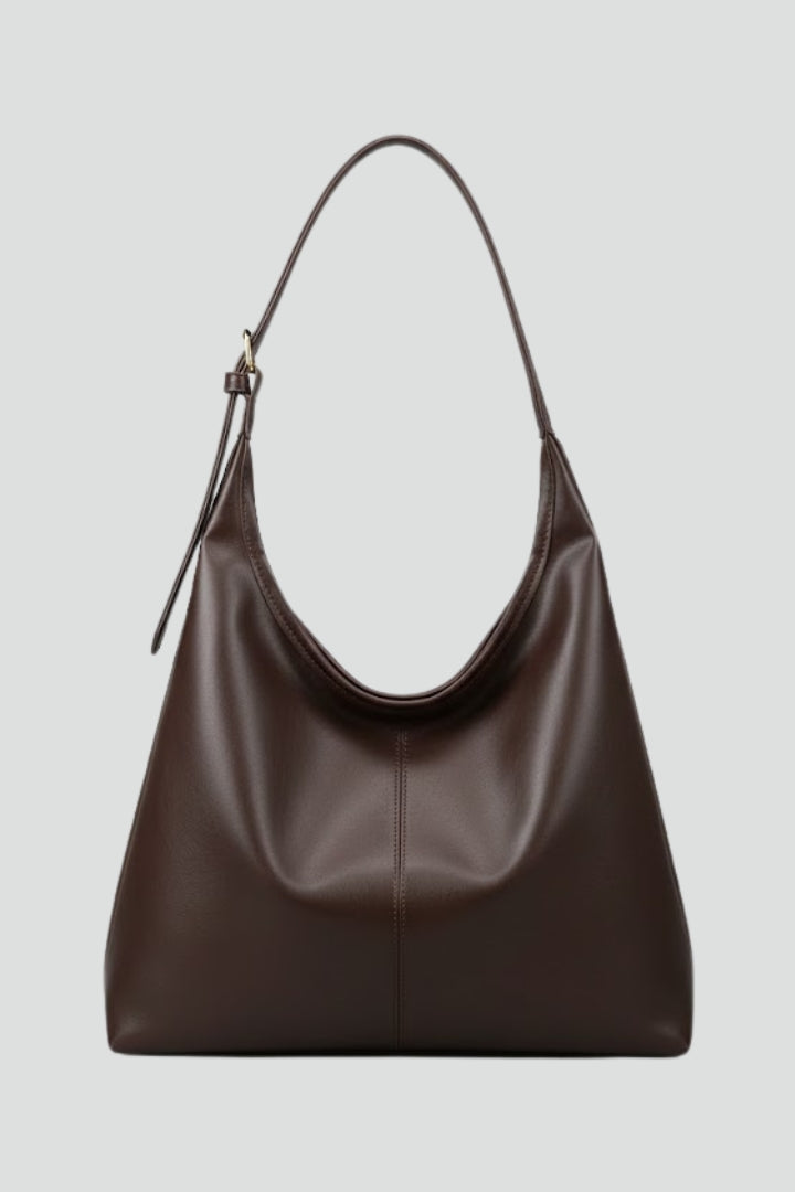 Damen Schultertasche mit gebogener Form und breitem Henkel-Women Accessories-Alpenkind
