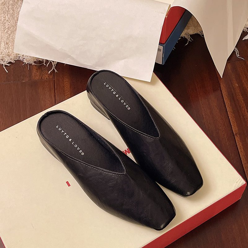 Damen Slipper mit Geschlossener Spitze und Flacher Sohle-Women Footwear-Alpenkind