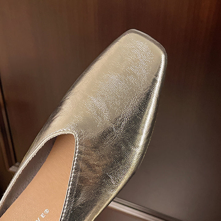 Damen Slipper mit Geschlossener Spitze und Flacher Sohle-Women Footwear-Alpenkind