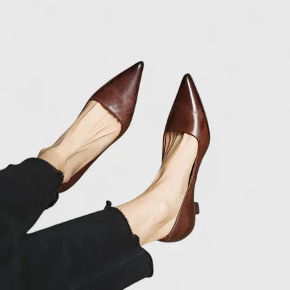 Damen Spitze Slip-On Pumps mit Niedrigem Absatz-Women Footwear-Alpenkind