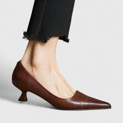 Damen Spitze Slip-On Pumps mit Niedrigem Absatz-Women Footwear-Alpenkind