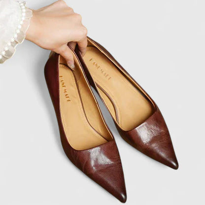 Damen Spitze Slip-On Pumps mit Niedrigem Absatz-Women Footwear-Alpenkind