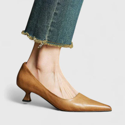 Damen Spitze Slip-On Pumps mit Niedrigem Absatz-Women Footwear-Alpenkind