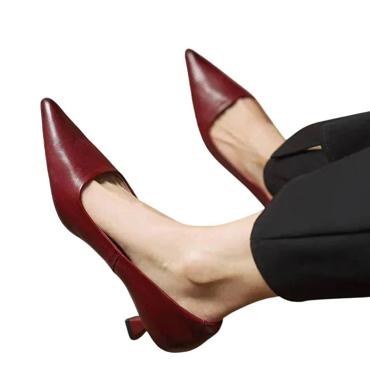 Damen Spitze Slip-On Pumps mit Niedrigem Absatz-Women Footwear-Alpenkind
