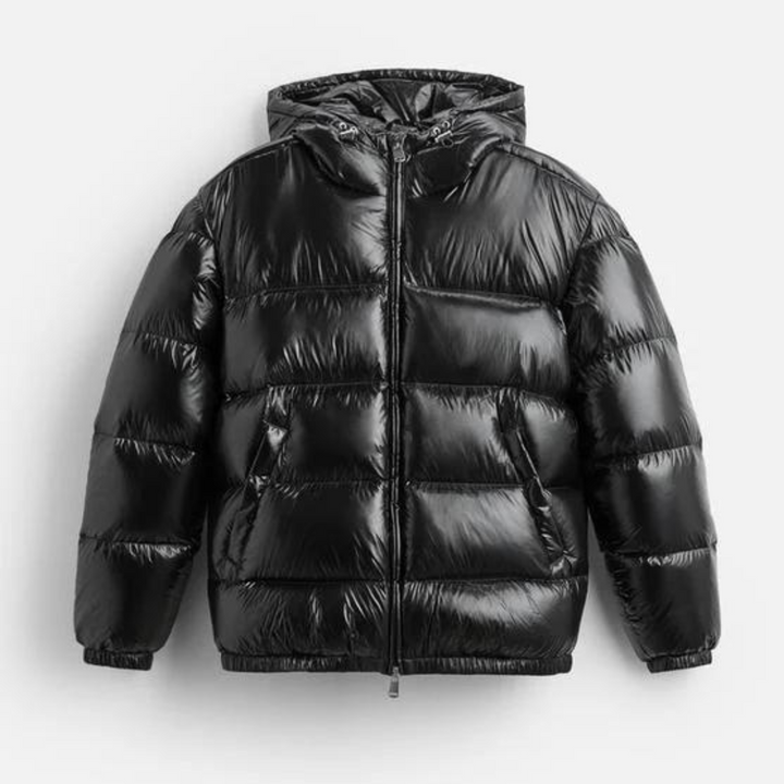 Damen Steppjacke mit Kapuze und durchgehendem Reißverschluss