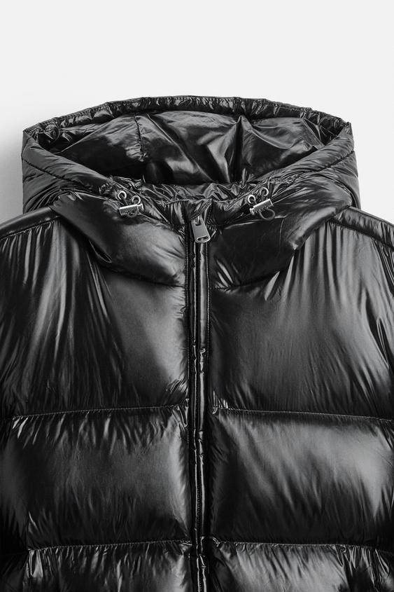 Damen Steppjacke mit Kapuze und durchgehendem Reißverschluss