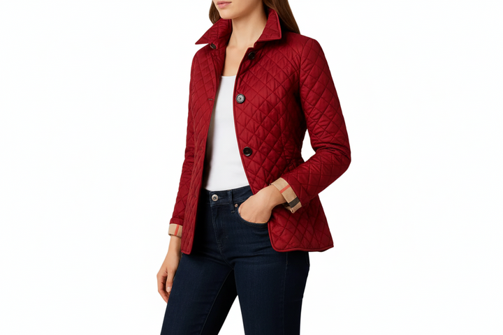 Damen Steppjacke mit Knopfleiste-Women Jackets-Alpenkind