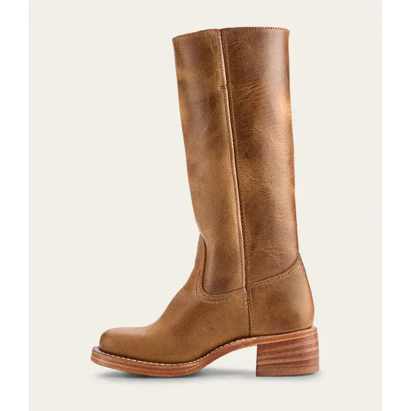 Damen Stiefel mit Mittelhohem Schaft und Blockabsatz-Women Footwear-Alpenkind