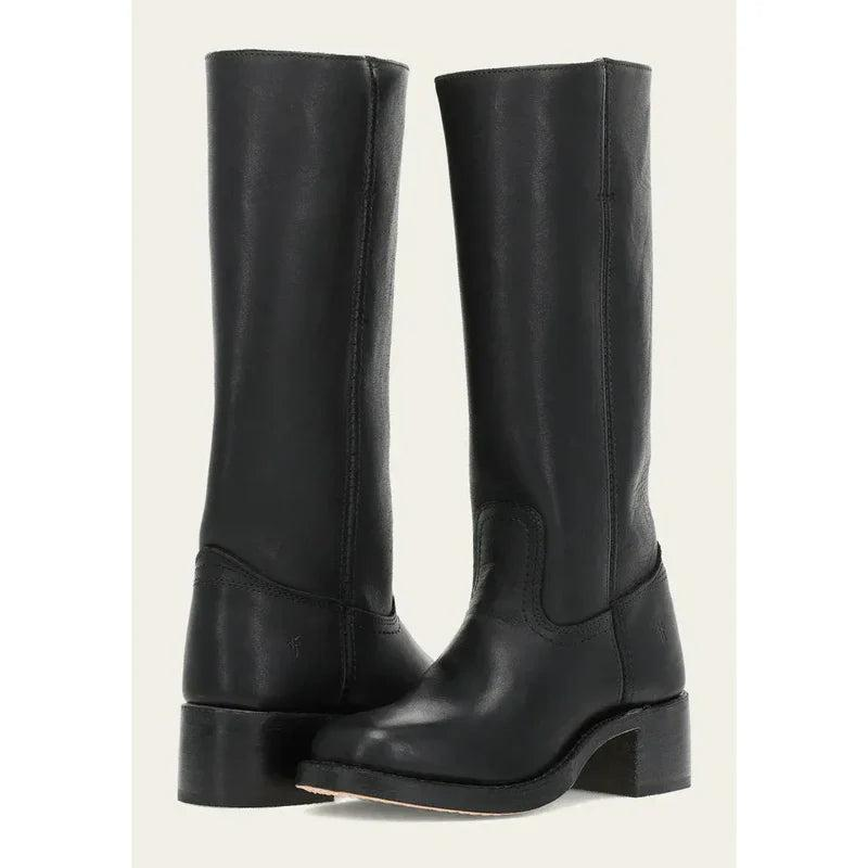Damen Stiefel mit Mittelhohem Schaft und Blockabsatz-Women Footwear-Alpenkind